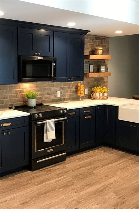 dark kitchen cabinets stainless steel appliances and butcher block|butcher block kitchen cabinets.